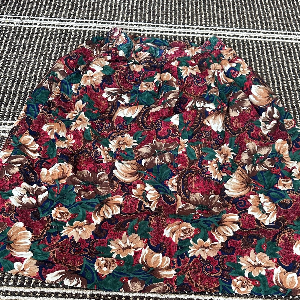 Vintage Worthington Floral Print Women's Skirt